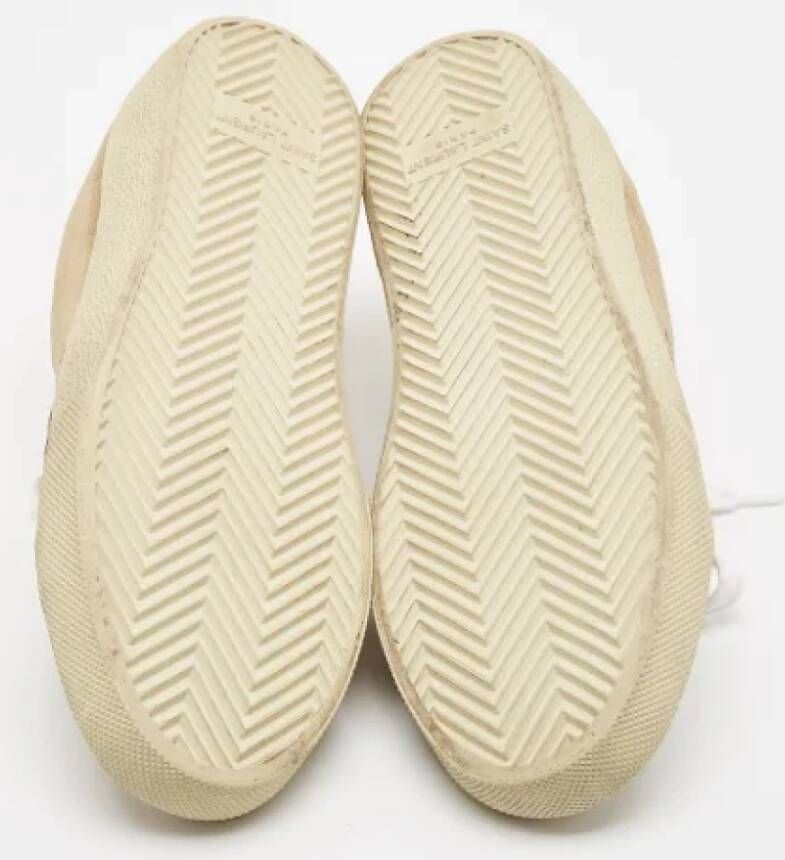 Yves Saint Laurent Vintage Pre-owned Suede sneakers Beige Dames