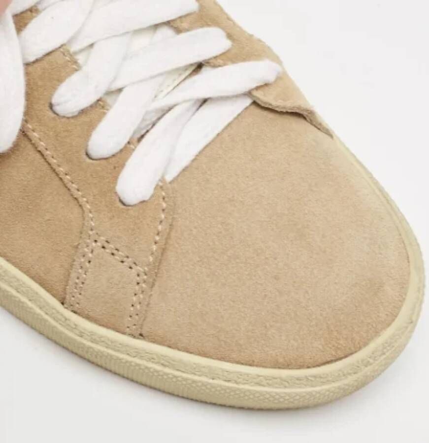 Yves Saint Laurent Vintage Pre-owned Suede sneakers Beige Dames