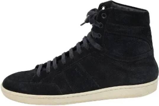Yves Saint Laurent Vintage Pre-owned Suede sneakers Black Dames
