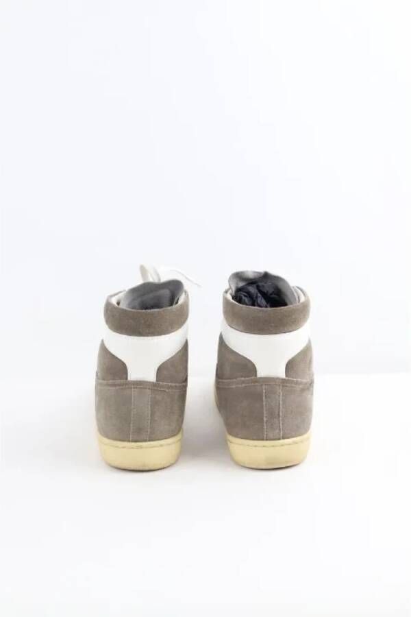Yves Saint Laurent Vintage Pre-owned Suede sneakers Gray Heren