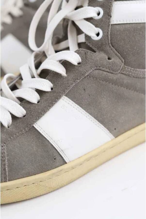 Yves Saint Laurent Vintage Pre-owned Suede sneakers Gray Heren