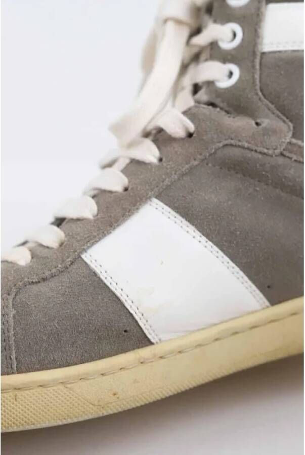 Yves Saint Laurent Vintage Pre-owned Suede sneakers Gray Heren