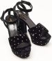 Yves Saint Laurent Vintage Pre-owned Velvet sandals Black Dames - Thumbnail 4