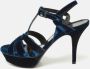 Yves Saint Laurent Vintage Pre-owned Velvet sandals Blue Dames - Thumbnail 2