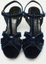 Yves Saint Laurent Vintage Pre-owned Velvet sandals Blue Dames - Thumbnail 3