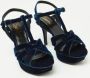 Yves Saint Laurent Vintage Pre-owned Velvet sandals Blue Dames - Thumbnail 4