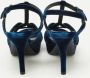 Yves Saint Laurent Vintage Pre-owned Velvet sandals Blue Dames - Thumbnail 5