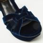 Yves Saint Laurent Vintage Pre-owned Velvet sandals Blue Dames - Thumbnail 7