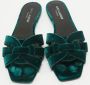 Yves Saint Laurent Vintage Pre-owned Velvet sandals Green Dames - Thumbnail 3