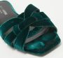 Yves Saint Laurent Vintage Pre-owned Velvet sandals Green Dames - Thumbnail 8