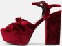 Yves Saint Laurent Vintage Pre-owned Velvet sandals Red Dames - Thumbnail 2