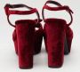 Yves Saint Laurent Vintage Pre-owned Velvet sandals Red Dames - Thumbnail 5