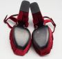 Yves Saint Laurent Vintage Pre-owned Velvet sandals Red Dames - Thumbnail 6