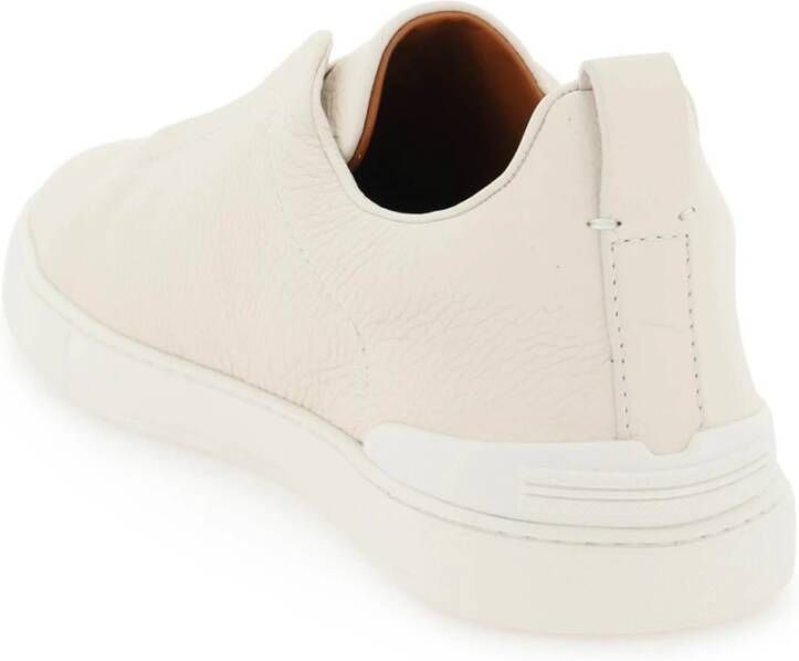 Z Zegna triple stitch slip-on sneakers Wit Heren