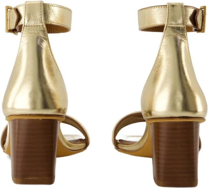 Zadig & Voltaire Gouden Leren Caprese Wings Sandalen