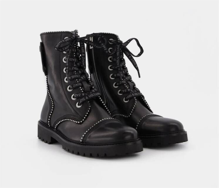 Zadig & Voltaire Lace-up Boots Zwart Dames