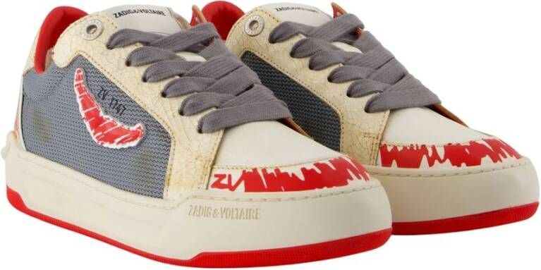 Zadig & Voltaire Rode Leren Fly Wings Sneakers