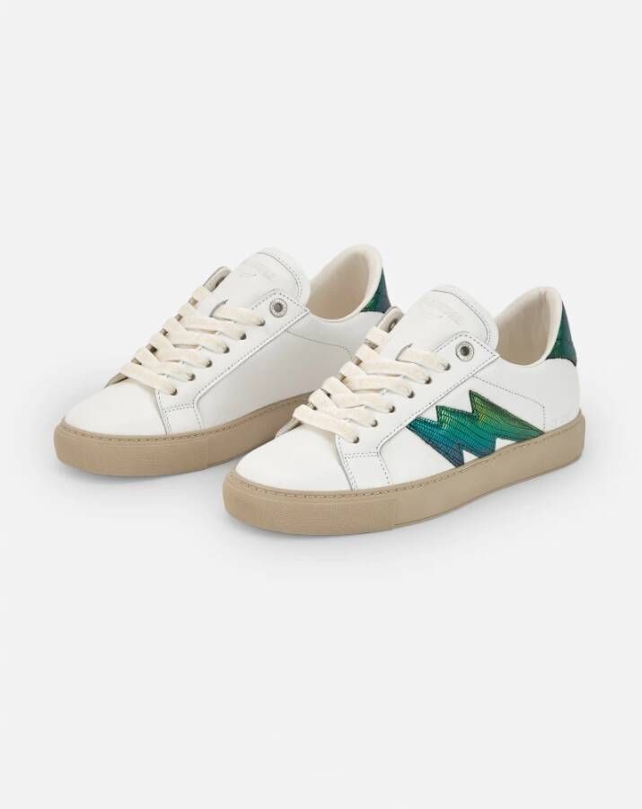 Zadig & Voltaire Witte Flash Metal Sneakers White Dames