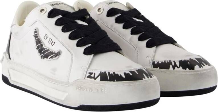 Zadig & Voltaire Witte Leren Fly Wings Sneakers