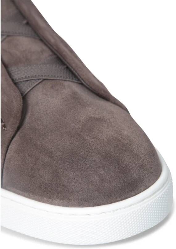 Zegna Beige Suède Instap Sneakers
