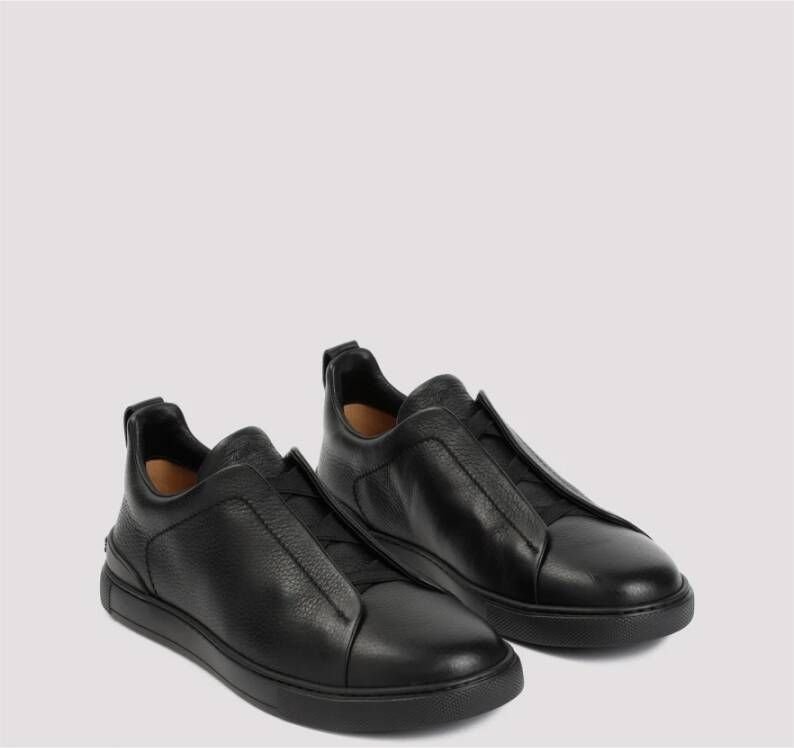 Zegna Zwarte Sneakers Stijlvol Ontwerp