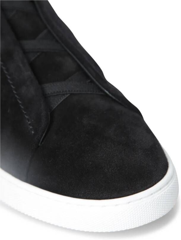 Zegna Zwarte Sneakers voor Moeiteloze Stijl