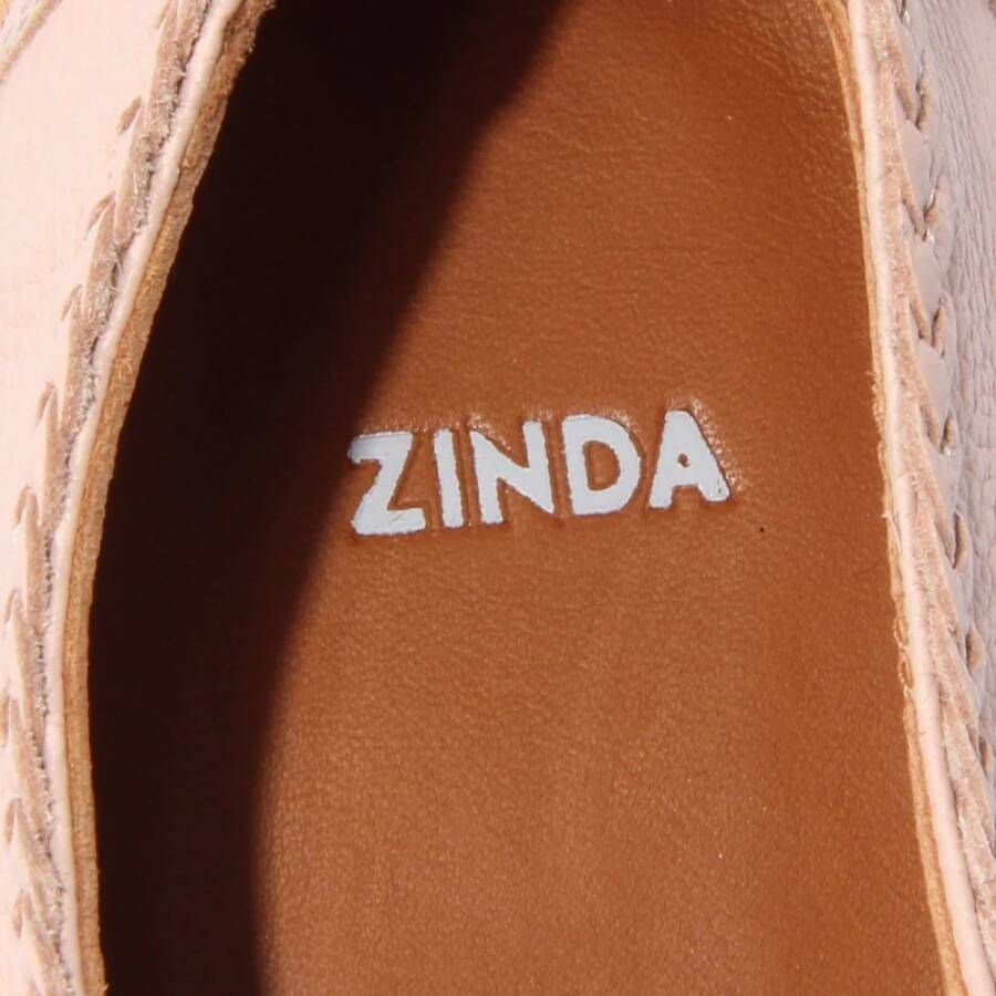 Zinda Gevlochten Geperforeerde Leren Schoenen Rose Model