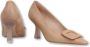 Zinda Leren Pump Klassieke Schoonheid Beige Dames - Thumbnail 3