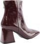 Zoe Glossy Wine Red Stylish Shoes Red Dames - Thumbnail 3