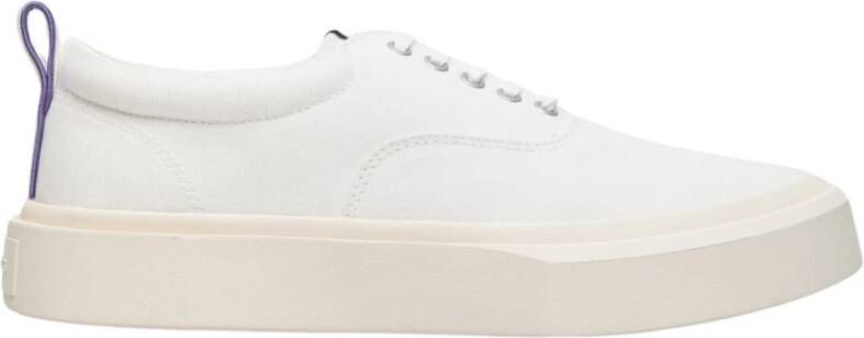 Eytys Canvas Sneakers Ronde Neus Chunky Zool White Heren