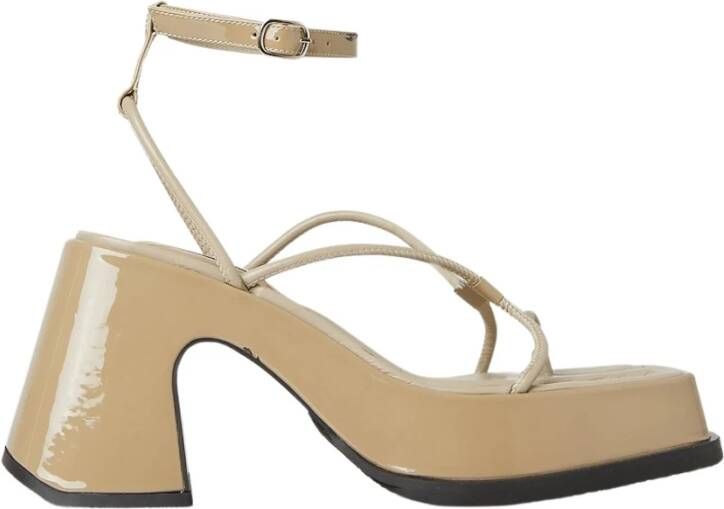 Eytys Patentleren Blokhak Sandalen Beige Dames