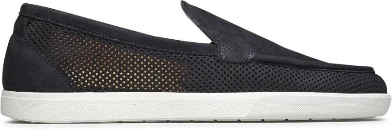 Fabi Blauwe Nacht Loafer met Geperforeerd Design