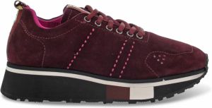 Fabi Bordeaux Suede Leren Sneakers voor Dames Rood Dames