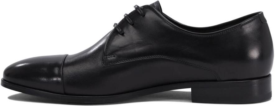 Fabi Zwarte Leren Veterschoenen