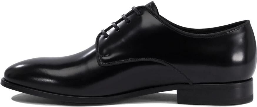 Fabi Zwarte Leren Veterschoenen