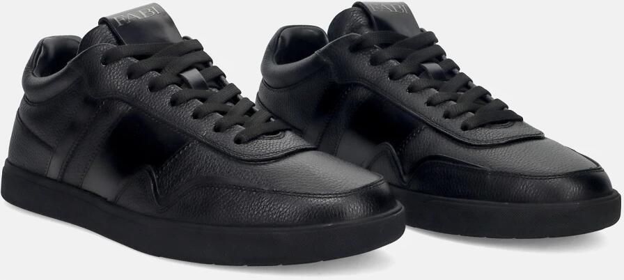 Fabi Zwarte Sneakers Stijlvol Comfortabele Rubberen Zool