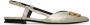 Fabi Grijze Slangenprint Leren Slingback Schoenen - Thumbnail 1