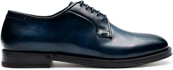 Fabi Heren Leren Lage Schoenen Blauw Blue Heren