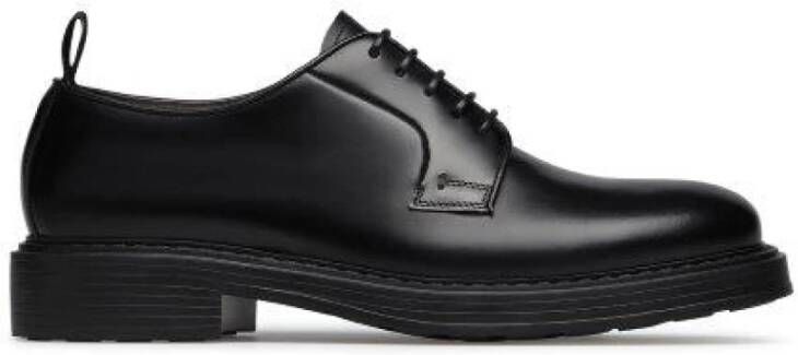 Fabi Klassieke Zwarte Leren Derby Schoenen - Foto 2