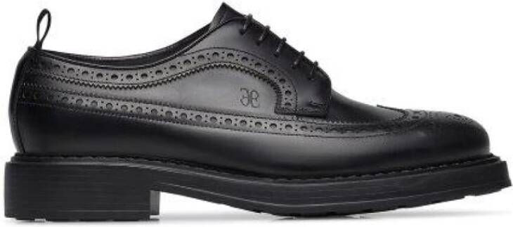 Fabi Klassieke Zwarte Oxford Leren Schoenen - Foto 2