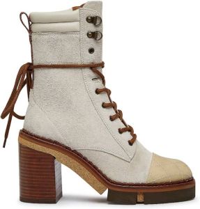 Fabi Lace-up Boots Wit Dames