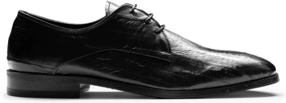 Fabi Leren platte schoenen Black Heren