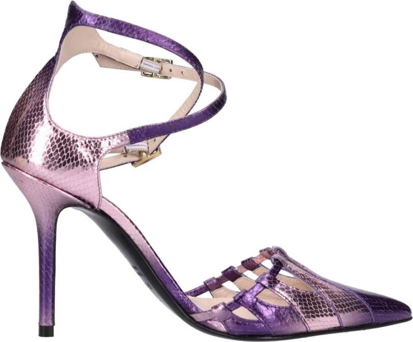Fabi Leren pumps met python effect