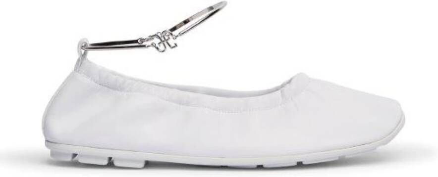 Fabi Witte leren ballerina schoen