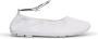 Fabi Witte leren ballerina schoen - Thumbnail 1
