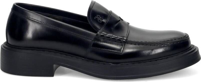Fabi Zwarte platte schoenen met rubberen zool