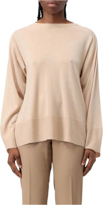 Fabiana Filippi Bruine Boot Neck Trui