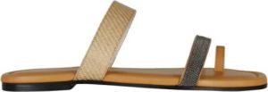 Fabiana Filippi Flat Sandals Bruin Dames