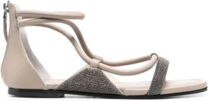Fabiana Filippi Flat Sandals Bruin Dames