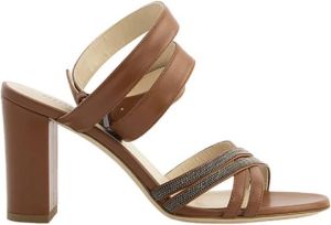 Fabiana Filippi Lucia lederen sandalen Bruin Dames